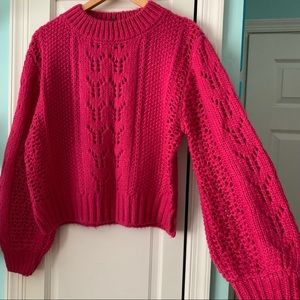 Francesca’s magenta ALYA sweater